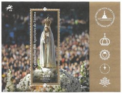 Portugal 2017 Saint Fátima Apparitions 100 ann Joint Poland Luxembourg Slovakia block MNH