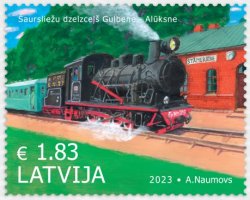 Post of Latvia dedicates a picturesque stamp to the 120th anniversary of the narrow-gauge railway Gulbene-Alūksne