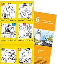 Finland Finnland Finlande 2009 Moomins Tove Jansson set of 6 stamps in booklet MNH