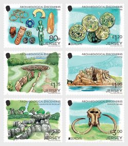 Jersey UK Great Britain 2025 Europa CEPT Archaeological Discoveries Set of 6 stamps MNH