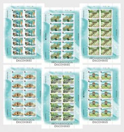 Jersey UK Great Britain 2025 Europa CEPT Archaeological Discoveries Set of 6 sheetlets MNH