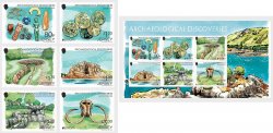 Jersey UK Great Britain 2025 Europa CEPT Archaeological Discoveries Set and block MNH