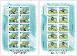 Jersey UK Great Britain 2025 Europa CEPT Archaeological Discoveries Set of 2 sheetlets with EUROPA logo MNH