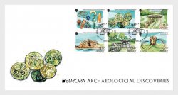 Jersey UK Great Britain 2025 Europa CEPT Archaeological Discoveries Set of 6 stamps FDC