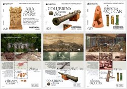 Portugal 2025 Europa CEPT Archeology full set of 3 issues Portugal Azores Madeira Stamps and blocks MNH