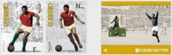 Portugal 2014 Footbal Soccer outstanding player Eusébio Set of 2 stamps and block MNH