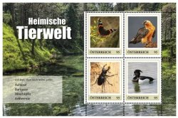 Austria Österreich L'Autriche 2024 Special set Domestic fauna in block butterfly bug birds MNH