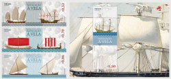 Portugal 2018 Sailing ships history Set of 3 stamps and block MNH