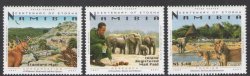 Namibia 2007 Etosha nature reserve 100 ann Mammals Elefants lions ... tourism Set of 3 stamps MNH