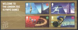Great Britain United Kingdom 2012 Welcome to the London Olympic games Olympics Set of 4 stamps in block MNH