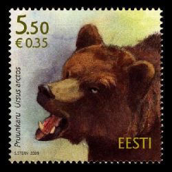 Estonia 2009 Fauna Brown Bear Stamp MNH