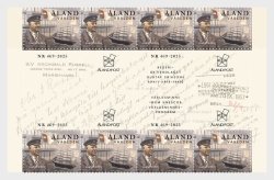 Aland Finland 2025 UNESCO Gustaf Erikson Shipping Company archives Block of 8 stamps and all labels MNH