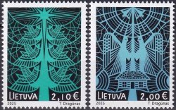 Lithuania 2025 Merry Christmas Set of 2 stamps MNH