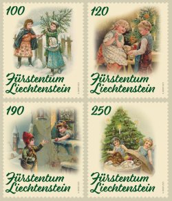 Liechtenstein 2025 Vintage Christmas Set of 4 stamps MNH