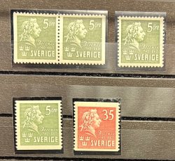 Sweden 1940 Carl Michael Bellman 200 ann Composer Music Set of 5 stamps with varieties MNH (**)!