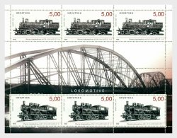 Croatia 2014 Locomotives Sheetlet with labels MNH
