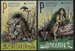 Belorussia Belarus 2022 Europa CEPT Fairy tales Myths Set of 2 stamps MNH