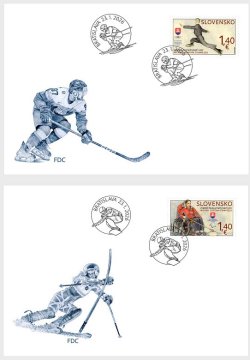 Slovakia 2026 Olympic and Paralympic Games in Milan and Cortina Olympics Set of 2 FDC's