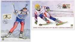 Slovakia 2026 Olympic and Paralympic Games in Milan and Cortina Olympics Set of 2 Maxicards