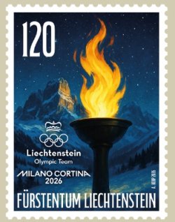 Liechtenstein 2026 Olympic games Milan and Cortina Olympics Stamp MNH