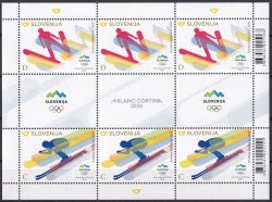 Slovenia 2026 Olympic Games Milan Cortina Olympics Block / sheetlet with labels MNH