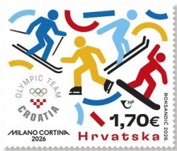 Croatia 2026 Olympic games Milan Cortina Olympics Stamp MNH