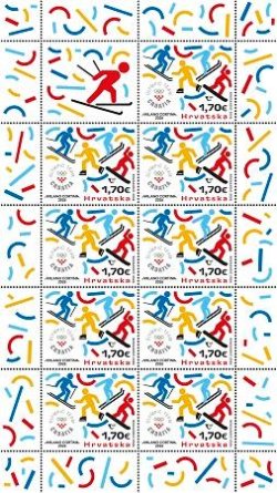 Croatia 2026 Olympic games Milan Cortina Olympics Sheetlet with label MNH