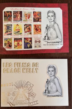 Monaco 2019 Movies with Grace Kelly Cinema Films Special imperforated numbered limited edition block / sheetlet in booklet MNH