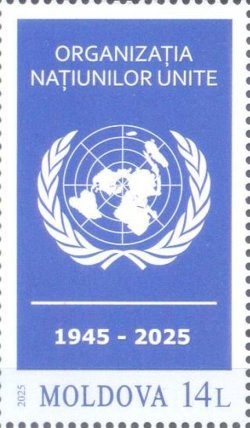 Moldova Moldavia 2025 UNO 80 ann joint issue stamp MNH