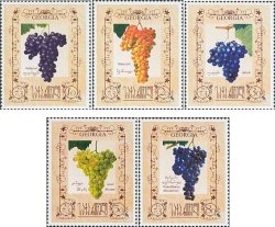 Georgia 2003 Grape varieties Set of 5 stamps MNH