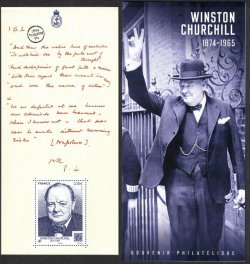 France 2025 Winston Churchill limited edition block in cover MNH