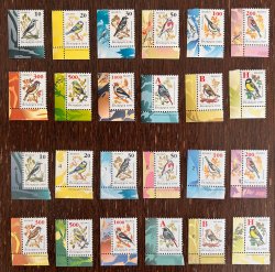 Belorussia Belarus 2006 Definitives birds from gardens RARE set of BOTH paper types SILK and REGULAR 24 corner stamps MNH