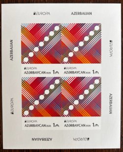 Azerbaijan 2026 Europa CEPT 70 ann joint issue Imperforated sheetlet MNH