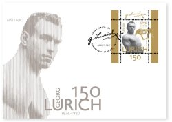 Estonia 2026 Georg Lurich 150 ann legendary strongman athlete Block FDC