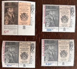 Slovakia Czech Hungary Poland 2016 Jan Jesenius 450 ann Joint issue Set of 4 countries stamps MNH