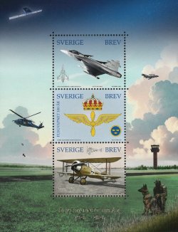 Sweden 2026 Royal Air force Airplanes Set in block MNH