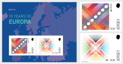 Jersey UK Great Britain 2026 Europa CEPT 70 ann Joint issue Set of 2 stamps and block MNH