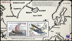 Greenland Denmark 2026 Historic ties between North America Greenland and Nordic Boston World Expo Block MNH