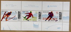 Germany 2026 Olympic games Milano Cortina Olympics Sports Set of 3 stamps in block MNH