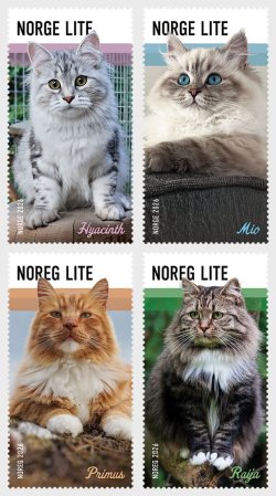 Norway 2026 Cats Set of 4 stamps MNH