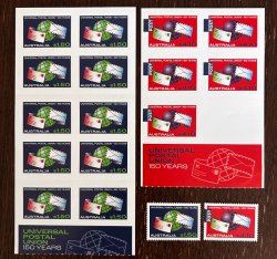 Australia 2024 UPU 150 ann Joint issue Full set of perforated stamps and self-adhesive booklets MNH