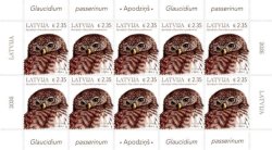Latvia 2026 Bird of Year Eurasian pygmy owl Sheetlet MNH