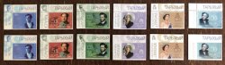 Kyrgyzstan 2026 Outstanding figures of World history and culture Jack London Mao Claude Monet Agatha Christie Elizabeth II Marilyn Monroe Set of perforated and imperforated stamps MNH