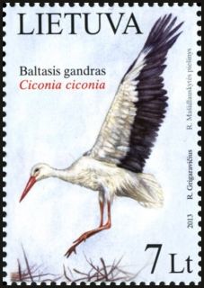 Lithuania 2013 National bird White stork Stamp MNH