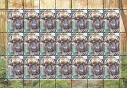Belarus Belorussia Weissrussland 2008 Bison hight FV definitives sheetlet MNH