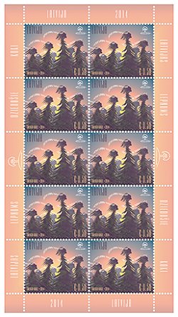 Latvia 2014 Modern art Singing Forest Sheetlet MNH