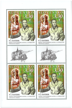 Slovakia 2026 History of the Slavic Language and Literature of All Dialects 200 ann Shafarik Sheetlet with labels MNH
