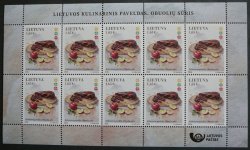 Lithuania 2026 National culinary heritage Apple cheese Sheetlet MNH