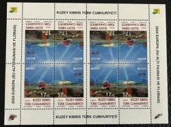 Cyprus Northen Turkish 2024 Europa CEPT Underwater Fauna and Flora Sheetlet MNH