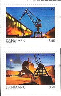 Denmark 2010 Life by the sea Ships In port Scandinavian joint issue Set of 2 self-advesive stamps MNH